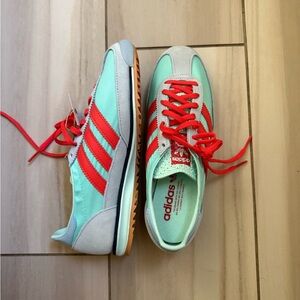 New Adidas SL 72 OG Woman Sneakers - Aqua and Red